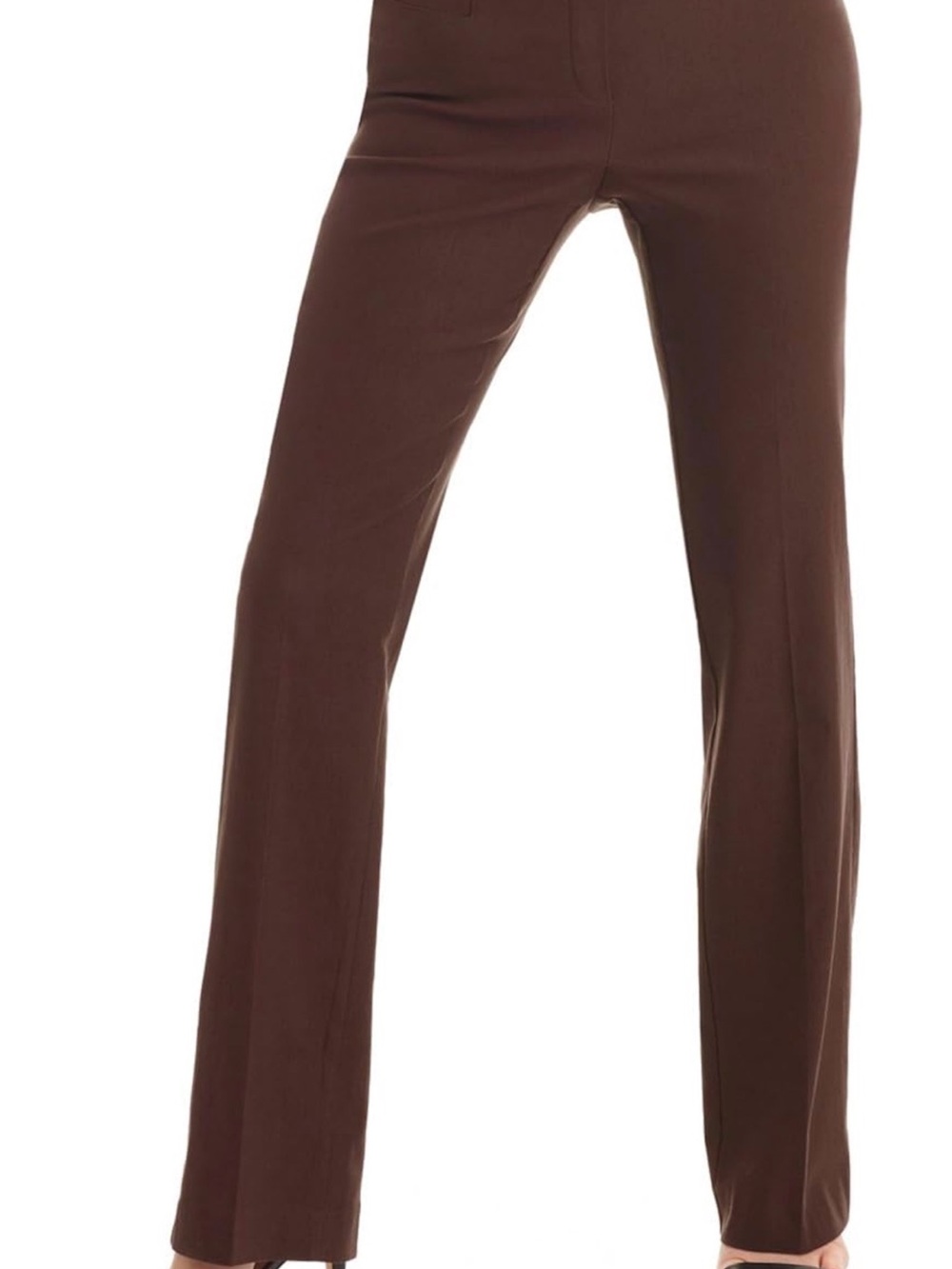 Women's Straight-Leg Dress Pants in Chocolate Brown